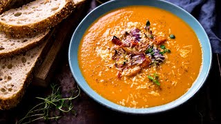 So much flavour in a bowl! | My super tasty Roasted Vegetable Soup recipe.