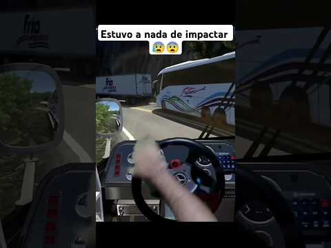 Bus was close to colliding with a vehicle 😨😲 #bus #truck #simulator #trailer #american #camion