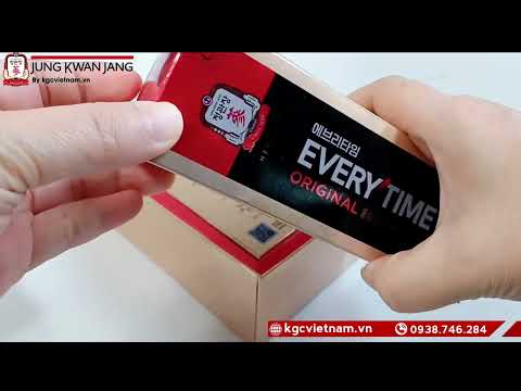 Mở Hộp Nước Hồng Sâm KGC Jung Kwan Jang Everytime Original 10ml x 30 Gói