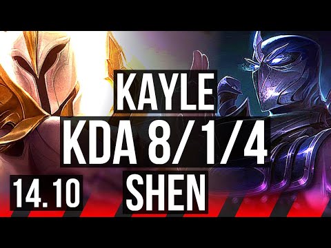 KAYLE vs SHEN (TOP) | 8/1/4, Dominating | KR Master | 14.10