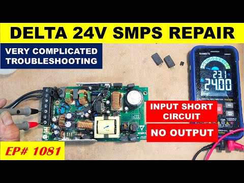 {1081} Very complicated Repair, SMPS  input short circuit, no output