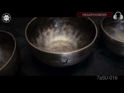 Acoustic set of 7 singing bowls Healingbowl® Professional Surya® 12-16 cm - видео