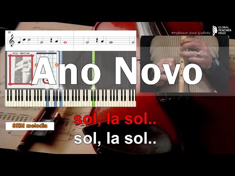 Ano Novo Música José Galvão - Notas Flauta Cifra Guitarra Acordes Piano SEM Melodia