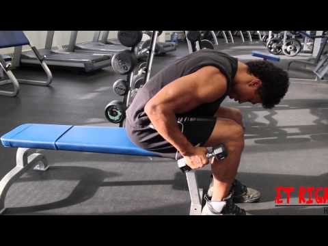 Tutorial Seated Bent Over Two-Arm Dumbbell Tricep Extension