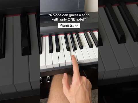 Can You Guess This Song on Piano With Only ONE Note?!🤔 #piano #tutorial #music