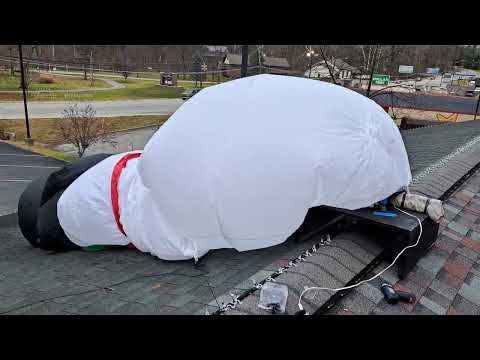 20 ft Inflatable Snowman Repair PART 2