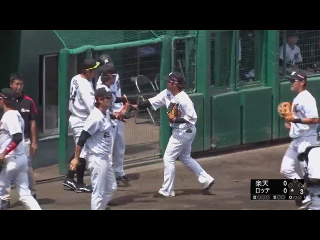 【ファーム】マリーンズ・香月一 逆シングルでダブルプレーを奪う!! 2018/6/8 M-E(ファーム)