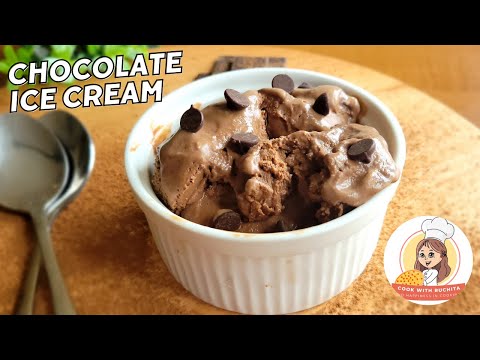 Easy Chocolate Ice Cream Recipe | No Condensed Milk Chocolate Ice Cream | Cook with Ruchita