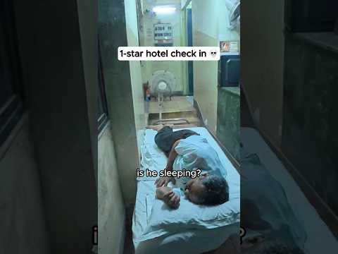 1-star hotel check in 💀 #hotel #travel #hotelreview