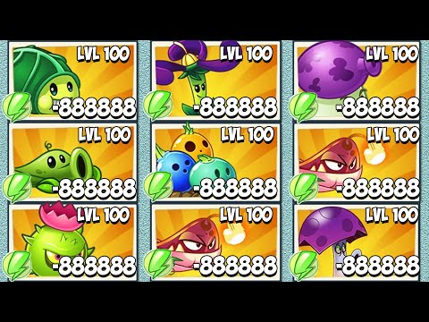 PvZ 2 Challenge - All Plants Power Up vs 99 Frozen Brickhead Zombies - Who Will Win?