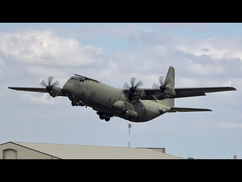 Lockheed Martin C-130J-30 Hercules C4 Royal Air Force RAF departure RAF Fairford RIAT 2019 AirShow