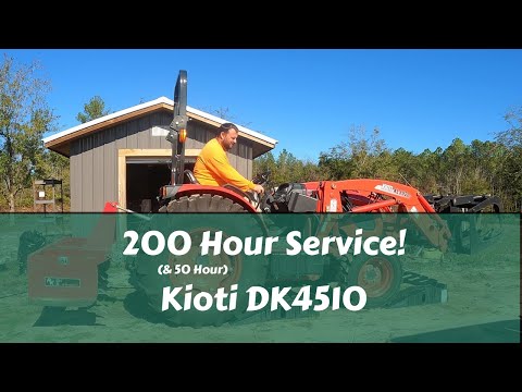 Kioti DK4510 200 Hour Service | Going over the 50 & 200 hour service for Kioti Tractors