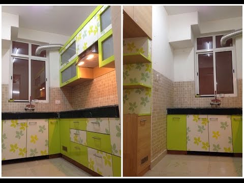 Live Working Indian Modular Kitchen Design Detail, Simple with vibrant colours- Plan n Design Video