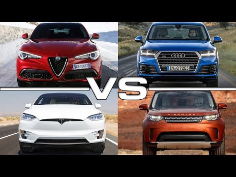 Alfa Romeo Stelvio vs Audi Q7 vs Tesla Model X vs Land Rover Discovery