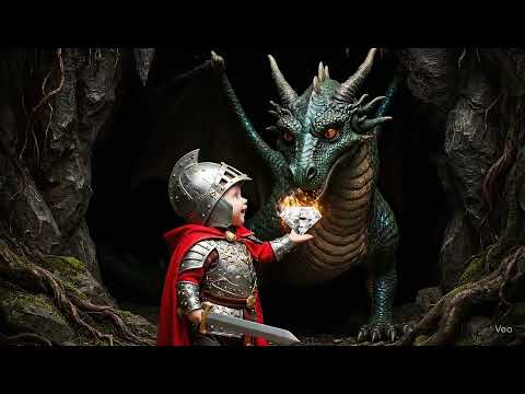 AI ART The Baby-Knight and the Dragon