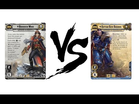 Warhammer 40000 Conquest. Broderic Worr vs. Cato Sicarius