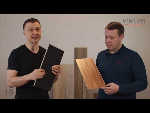 Видео товара Кварцвиниловая плитка Vinilam Ceramo Stone Серый Бетон 61602