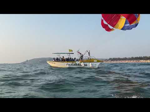 Goa parasailing calangute beach #goa