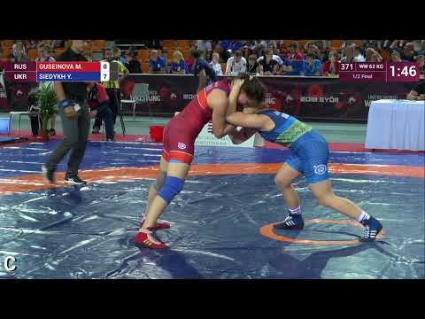 1/2 WW - 62 kg: M. GUSEINOVA (RUS) v. Y. SIEDYKH (UKR)