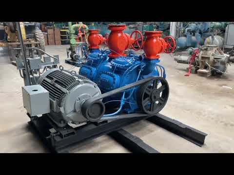 Genemco- Vilter 4416 16 Cylinder Reciprocating Compressor Package (4416, 200 HP 460 V, Belt Driven)