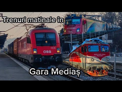 Trenuri matinale în Gara Mediaș, la -12° C/Morning trains in Mediaș Station, at -12° C