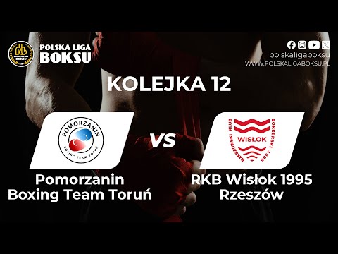 12. Kolejka POLSKA LIGA BOKSU -  Pomorzanin Boxing Team Toruń - RKB Wisłok 1995 Rzeszów