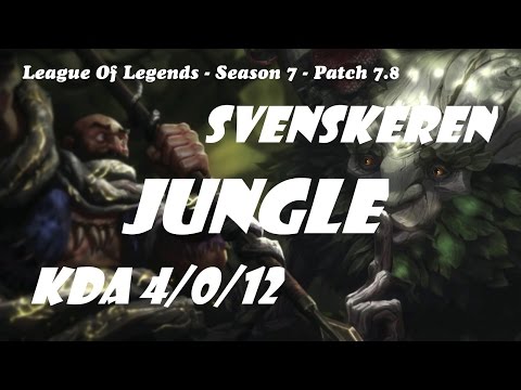 Jungle - TSM Svenskeren Ivern vs Zac Patch 7.8 - League Of Legends Ranked Challenge