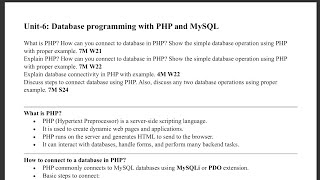 Download the video "6.1 - Database Connectivity in PHP - WP"