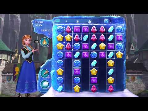 Frozen Free Fall: Snowball Fight Level 37 Walkthrough - No Power Ups