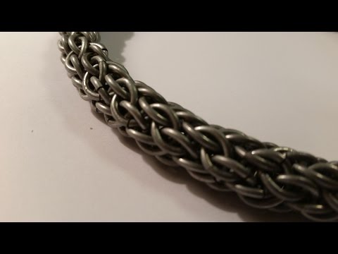 Плетение Candy Cane Cord. Плетение из колец. Как сделать цепочку? Урок 8.