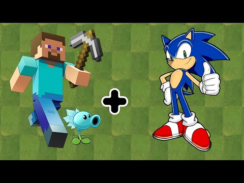 Minecraft + Sonic - Plants vs Zombies Game Plays