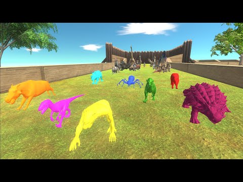 Race to eat Random Neon Units - Animal Revolt Battle Simulator