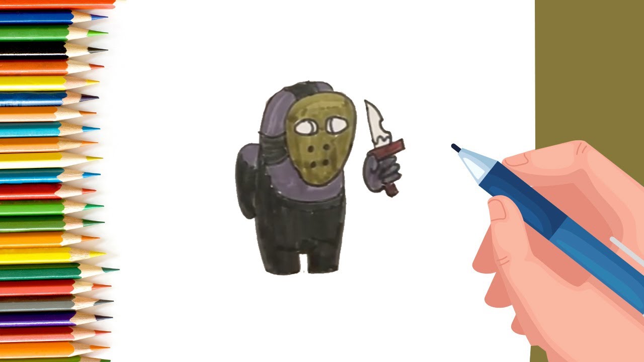 How to draw among us imposter for Kids