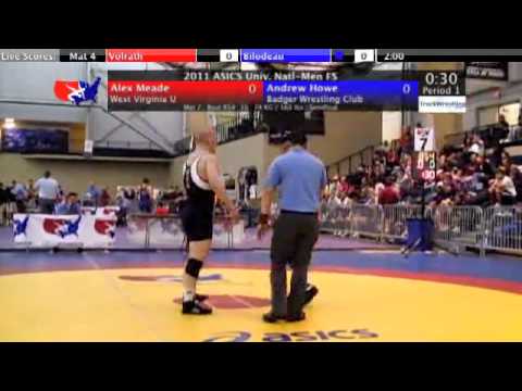 University Freestyle Semifinal 74kg - Andrew Howe vs. Alex Meade