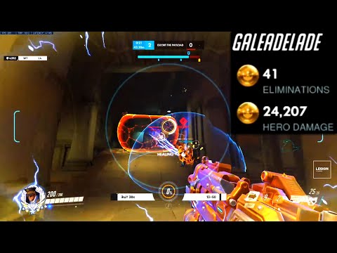 GALE TOP 124 NANO SOLDIER 76 AND ASHE! 41 ELIMS! [ OVERWATCH SEASON 22 TOP 500 ]