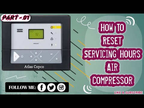 How To Reset Servicing Hours Air Compressor || Part-01 || Atlas Copco GA75 Elektronikon Controller