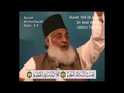 104 Surah Humazah Dr Israr Ahmed Urdu