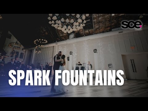 SAFE Indoor Cold Spark Fountains - Fireworks - Awesome wedding dj services by SCE Event Group
