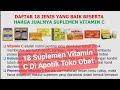 18 Suplemen Vitamin C Yang Bisa Jadi Pilihan Apotik Toko Obat