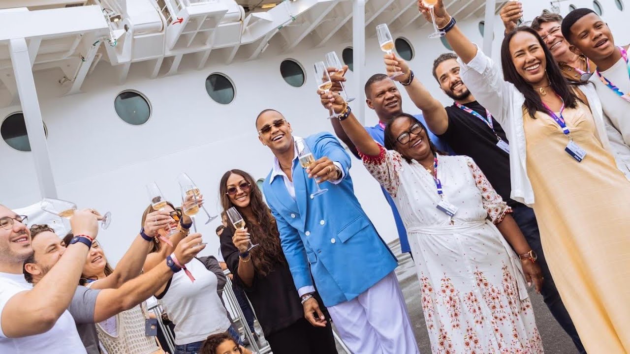 A CHEGADA DE LÊO SANTANA, LORE IMPROTA e LIZ no NAVIO DO GIGANTE 👑🎙🙏🏾🍾🛳