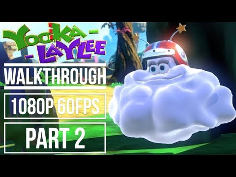 YOOKA LAYLEE Gameplay Walkthrough Part 2 No Commentary World 1 Tribalstack Tropics (1080p 60fps)