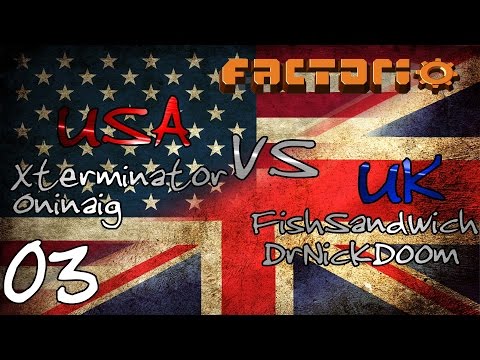 Factorio PvP #3 - USA vs UK 2v2