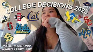 COLLEGE DECISIONS 2025 | UCs, CSUs, & more.. + where I committed!