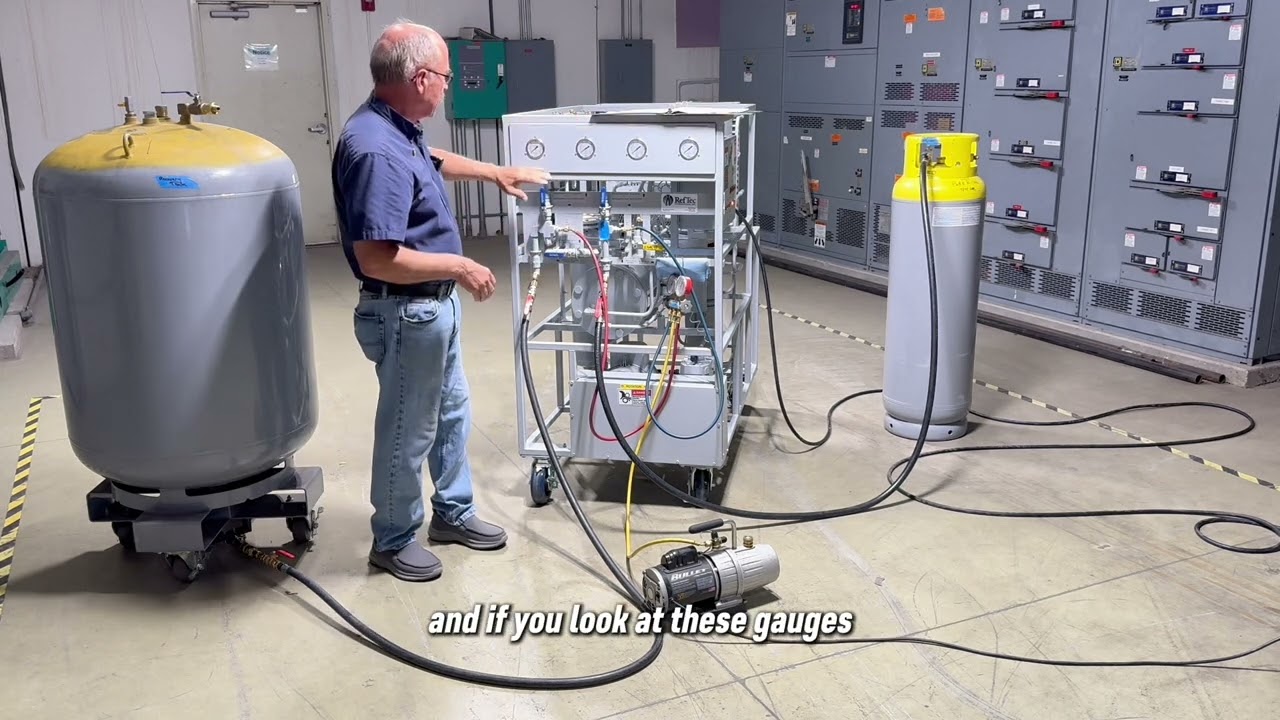 RefTec SHARK Powering Up And Evacuating Unit And Hoses.