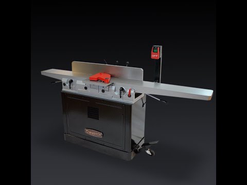 Фуговальный станок warrior w0102 hl 400в  ширина стола 200мм мощность двигателя 2,2 квт вал helical, видео 3