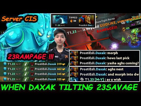 He Tried to TILT 23savage - Morphling GOD #23RAMPAGE vs Daxak Animajor Ranked Server CIS Dota 2