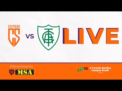 COIMBRA X AMÉRICA - 2º TORNEIO BENFICA CAMPUS BRASIL 2023 SUB 15 - 3ª RODADA  #aovivo #futebol
