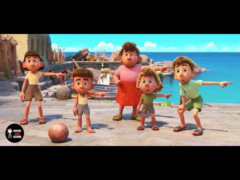 Luca (2021) - in the city scene  | movie and scene