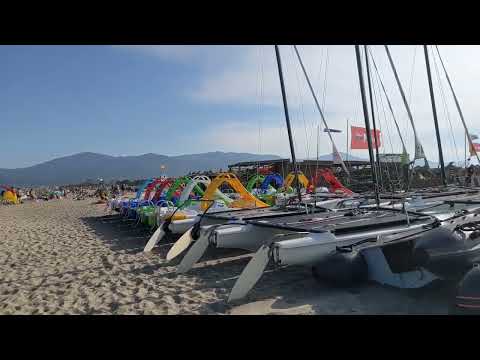 Beach in France - Argeles sur Mer #kiteboarding