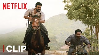Ram Charan and Jr NTR Meet For The First Time | RRR (Hindi) Movie Scene | Netflix India